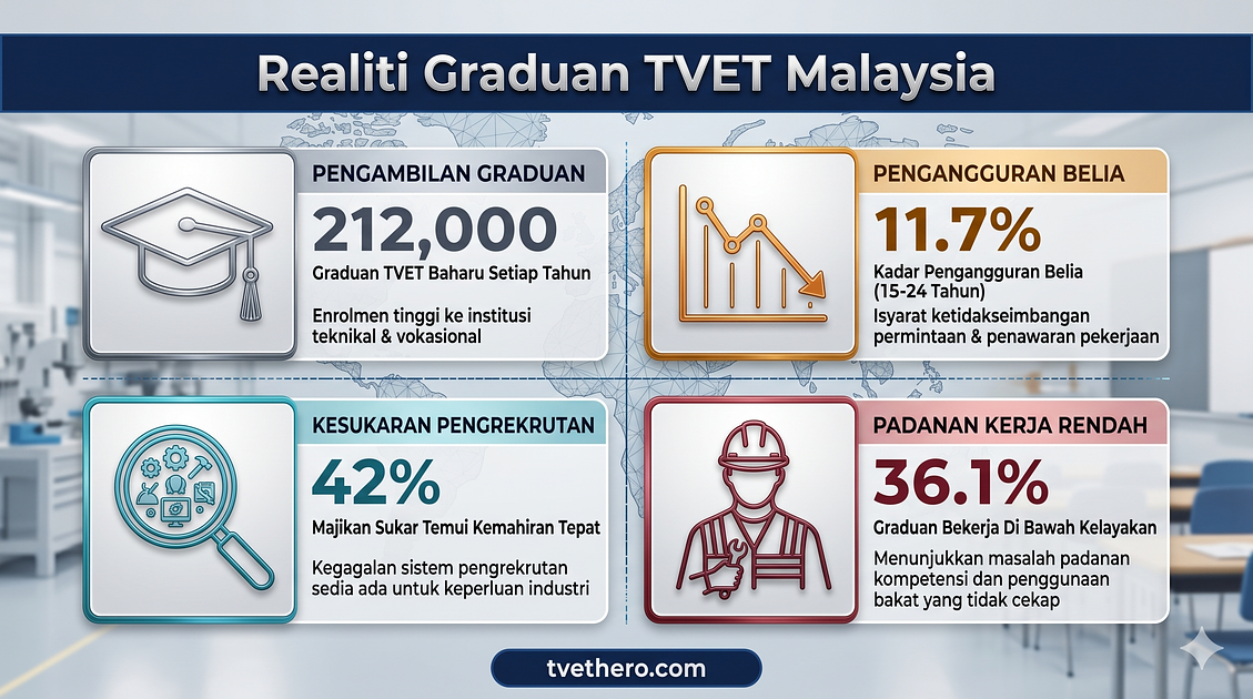 Mengapa Industri Kekurangan Pekerja Walaupun 212,000 Graduan TVET Dilahirkan Setiap Tahun?
